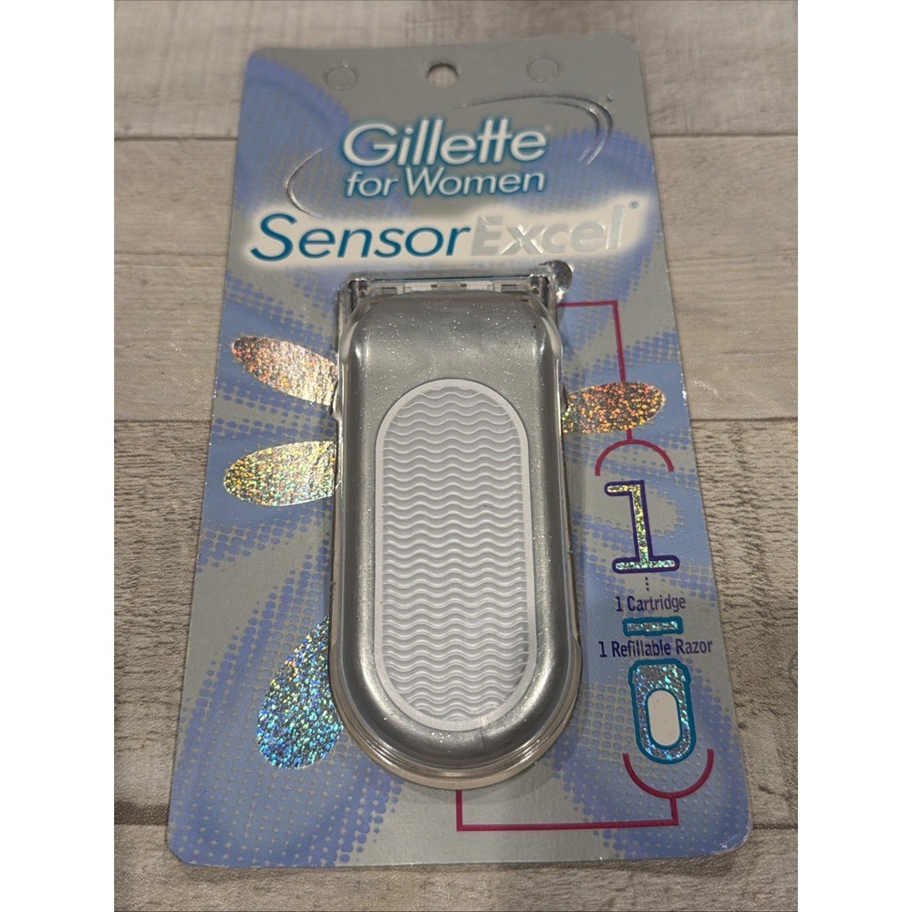 Gillette for Women Sensor Excel Razor Icy Silver Glitter In Package 1999